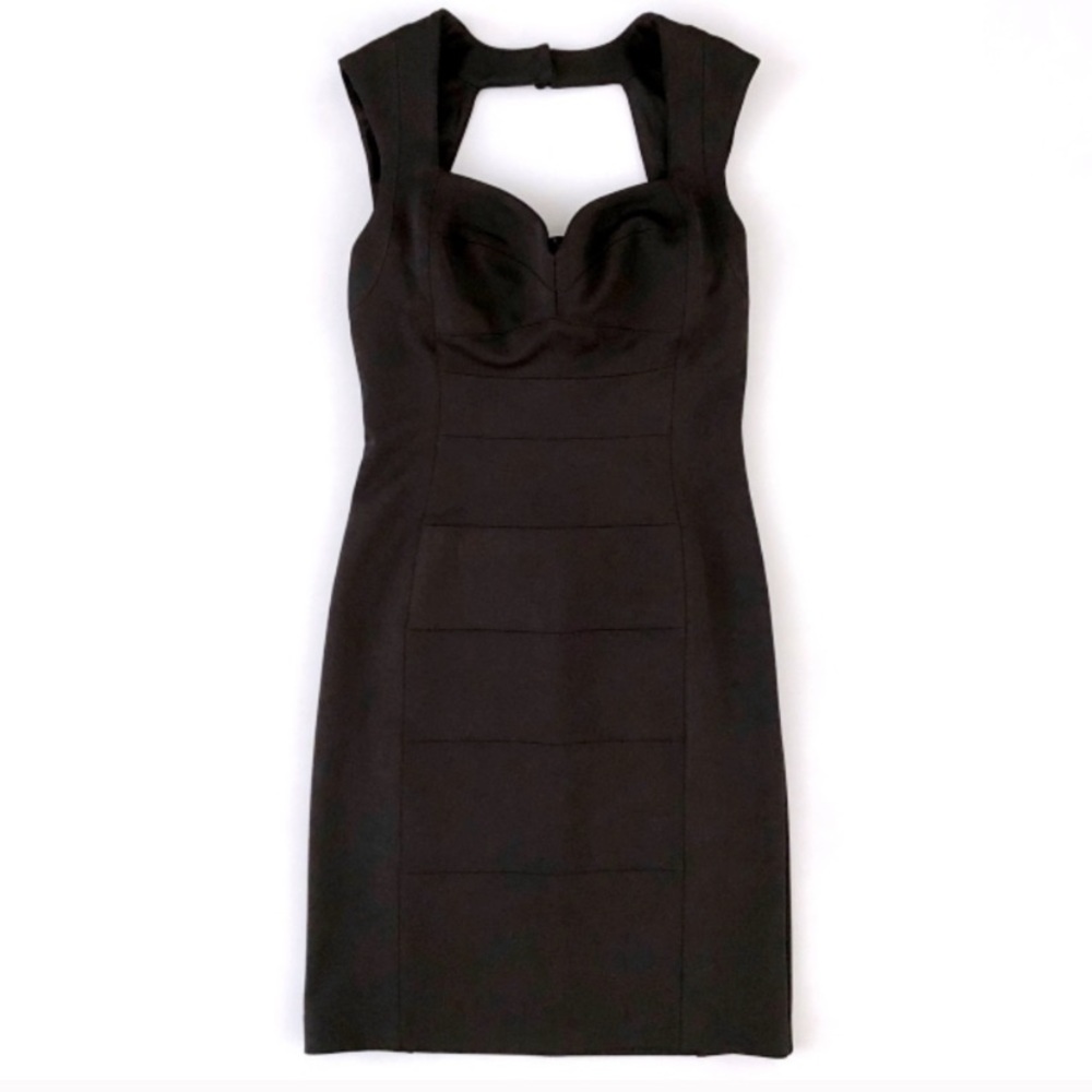 White House Black Market instantly slimming black sheath dress